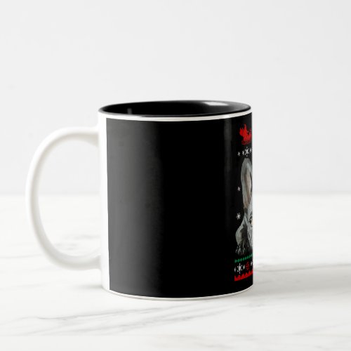 French Bulldog  Merry Christmas With Frenchie Two_Tone Coffee Mug