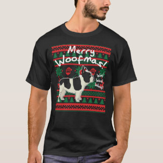 French Bulldog Merry Woofmas, Ugly Christmas Sweat T-Shirt