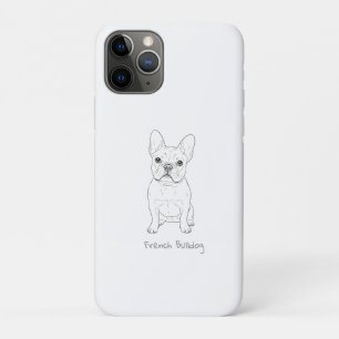 French Bulldog Minimalist Line Art - Front and Bac iPhone 11 Pro Case