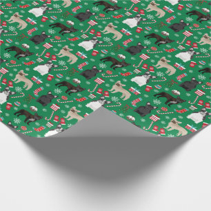 French Bulldog Mixed coats christmas Wrapping Paper