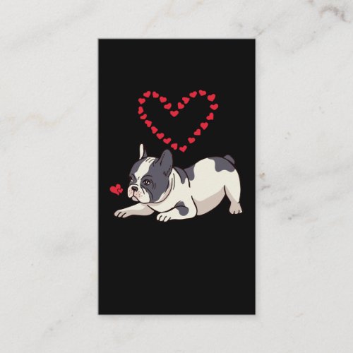 French Bulldog Mom Frenchie Love Dog Heart Business Card