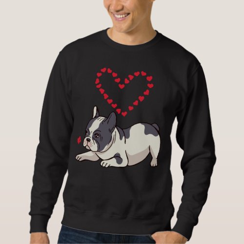 French Bulldog Mom Frenchie Love Dog Heart Sweatshirt