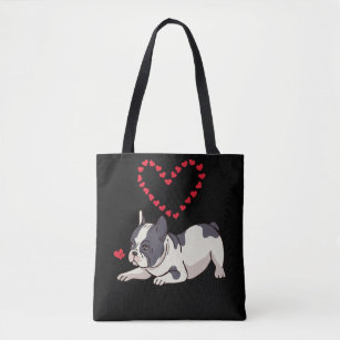 French Bulldog Mom Frenchie Love Dog Heart Tote Bag