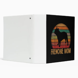french bulldog mom gift   pet frenchie gift 3 ring binder