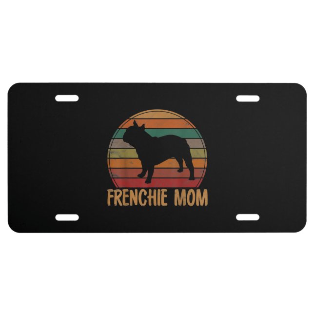 french bulldog mom gift | pet frenchie gift license plate (Front)