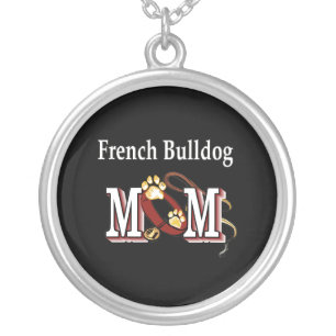 French Bulldog Mom Gifts Silver Plated Necklace