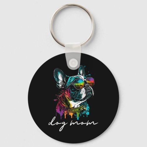 French Bulldog Mom  Keychain