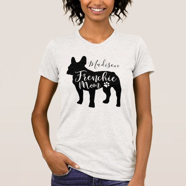 French Bulldog Mom T-Shirt For Girls And  Women (Front)