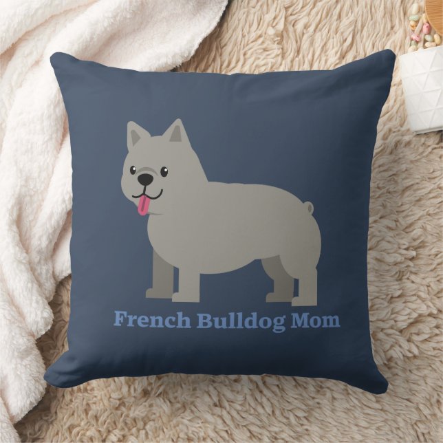 French Bulldog Mom Throw Pillow (Blanket)