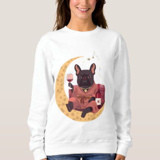 French Bulldog Mom Wine Night Sweatshirt