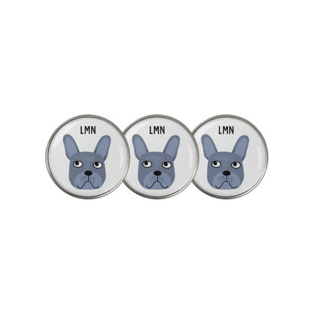 French Bulldog Monogram Golf Ball Marker (3 Up)
