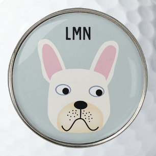 French Bulldog Monogram Golf Ball Marker