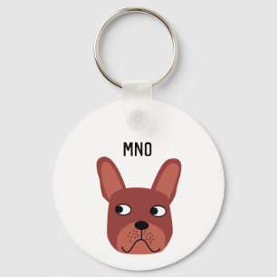 French Bulldog Monogram Keychain
