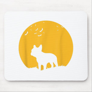 French Bulldog Moon Halloween Gift For Dog Lover Mouse Pad