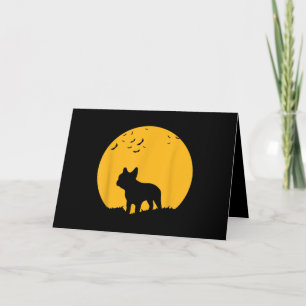French Bulldog Moon Halloween Inspired Design Card