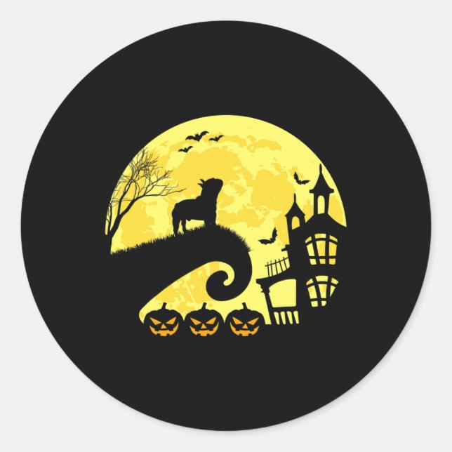French Bulldog Moonshine Frenchie Mom Frenchie Dad Classic Round Sticker (Front)