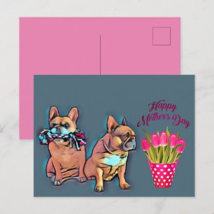 French Bulldog Mother's Day French Bulldog Postcard