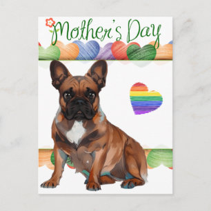 French Bulldog Mother's Day French Bulldog Postcard