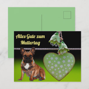 French Bulldog Mother's Day French Bulldog Postcard