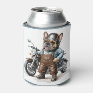 French Bulldog Motorcycle Can Cooler