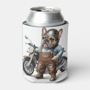 French Bulldog Motorcycle Father's Day Bulldog Can Cooler