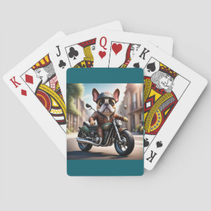 French Bulldog Motorcycle Father's Day Bulldog Poker Cards