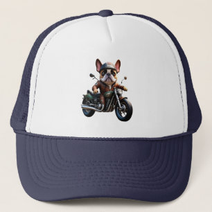 French Bulldog Motorcycle French Bulldog Trucker Hat