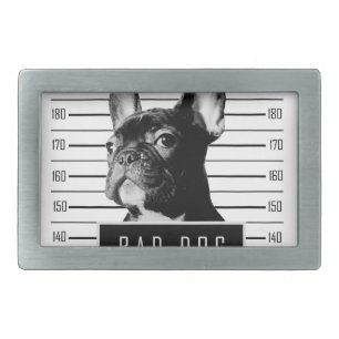 French Bulldog Mugshot Shirt Belt Buckle