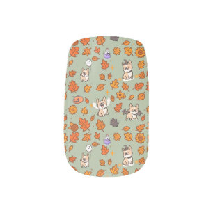 French Bulldog Nail Wraps Halloween Kawaii Cute