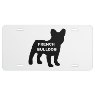 french bulldog name silhouette license plate