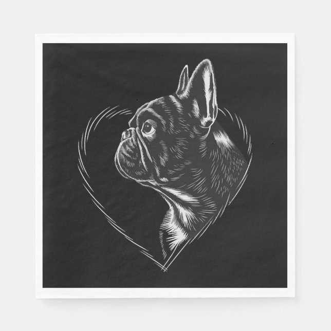 French Bulldog Napkins (Front)