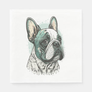 French bulldog napkins