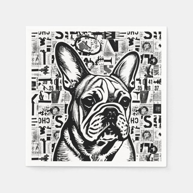 French Bulldog Napkins (Front)