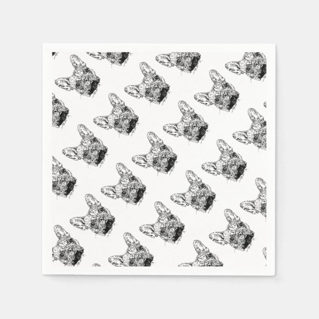 French bulldog napkins (Front)
