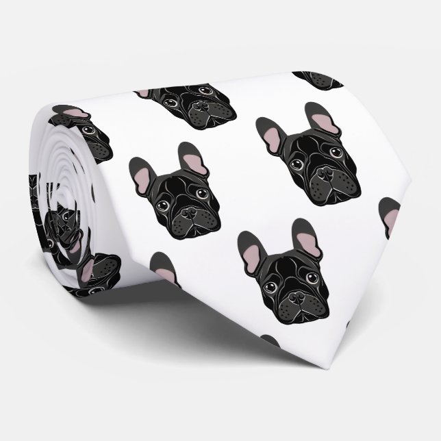 French Bulldog Neck Tie (Rolled)