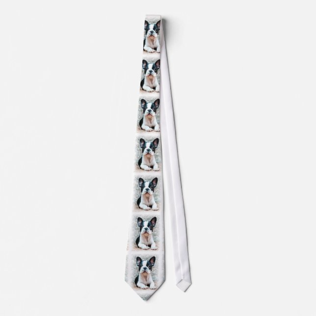 French Bulldog necktie (Front)