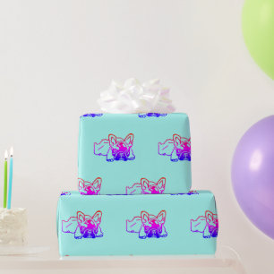 French Bulldog Neon French Bulldog Wrapping Paper