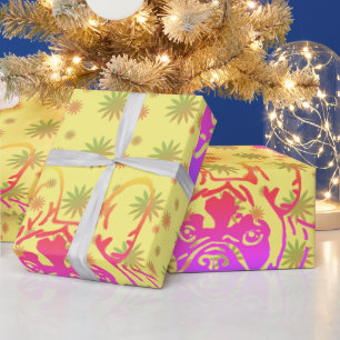 French Bulldog Neon French Bulldog Wrapping Paper