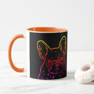 French Bulldog Neon Heart French Bulldog Mug