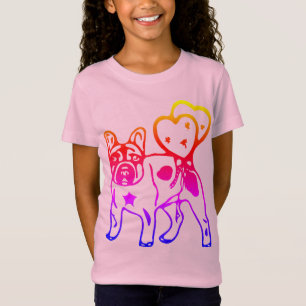 French Bulldog Neon Heart French Bulldog T-Shirt
