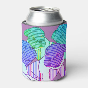 French Bulldog Neon Vacation Can Cooler