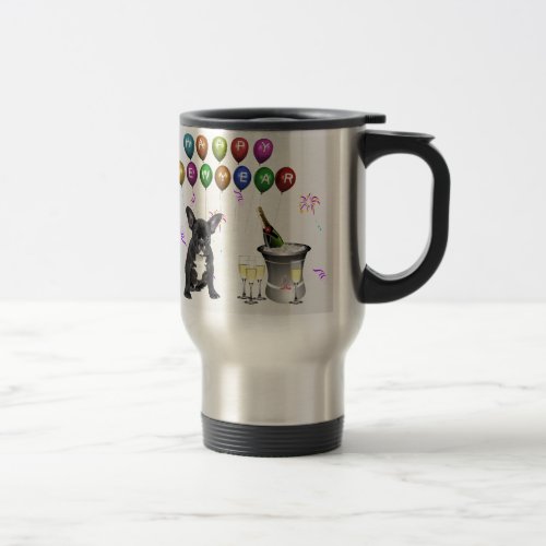 French Bulldog New Year Travel Mug