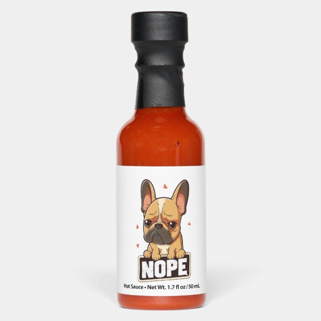 French Bulldog Nope Hot Sauces (Front)