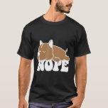 French Bulldog Nope Lazy Dog Napping T-Shirt
