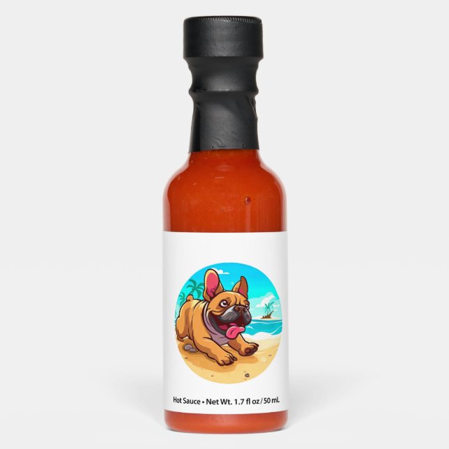French Bulldog on a Beach Hot Sauces (Front)