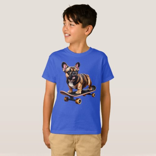 French Bulldog on a Skateboard T_Shirt