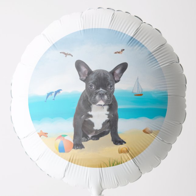 French Bulldog on Beach Balloon (Front)