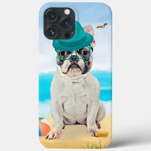 French Bulldog on Beach iPhone 13 Pro Max Case