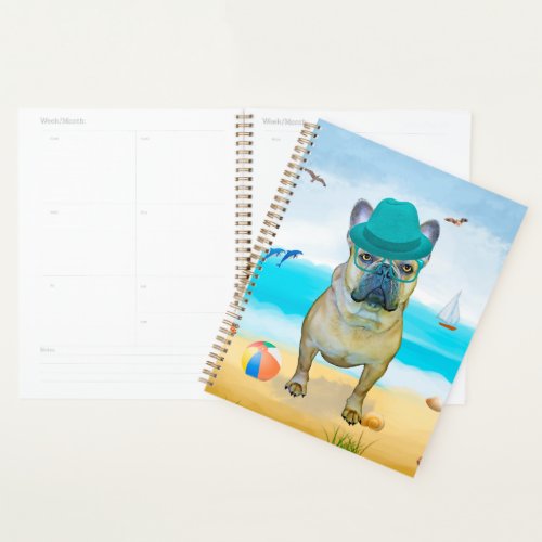 French Bulldog on Beach Planner