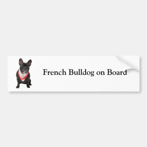 French Bulldog on board custom bumper sticker